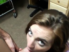 Gorgeous chick tempts lusty dude with her beaver
